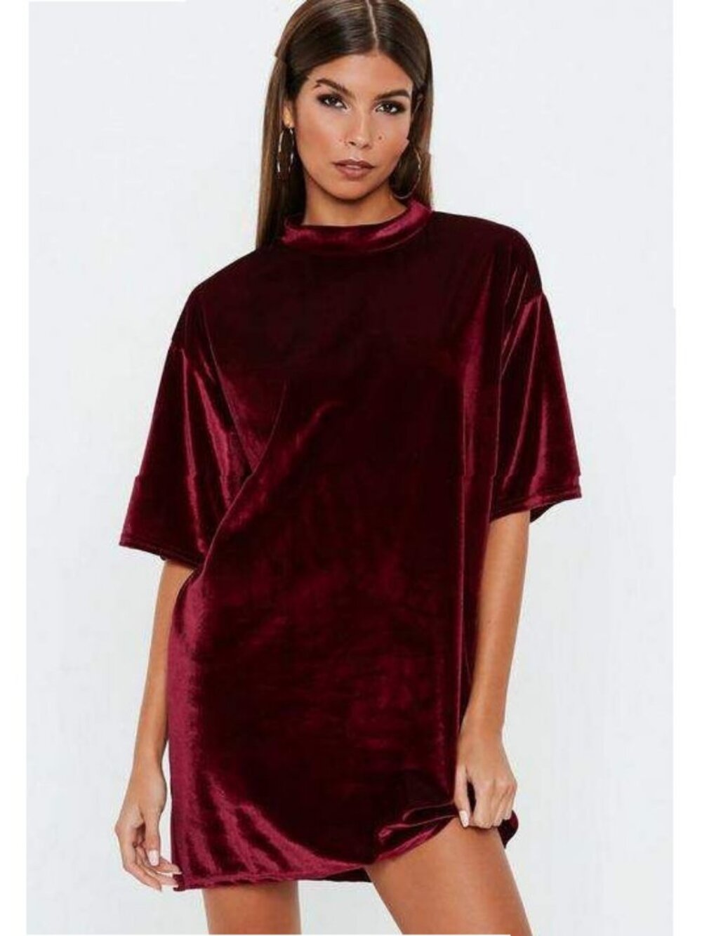 Love Riche Burgundy Velvet Tee Size 1X 2X or 3X